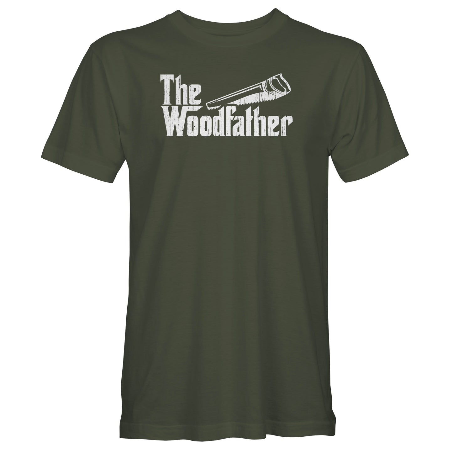 Funny Carpenter T-Shirt, Woodfather Parody Gift Idea, Humorous Woodworking Joiner Tee Shirt T Top, Handsaw