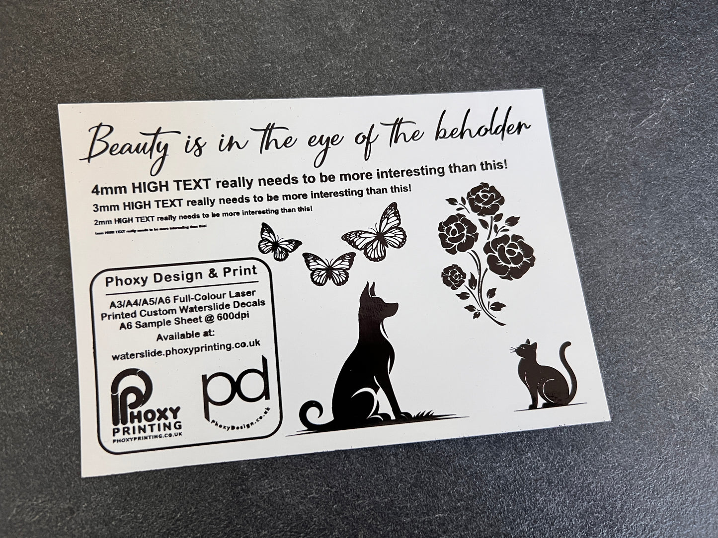 Custom Metallic Waterslide Decals/Transfers