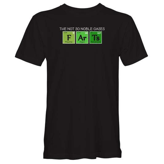 Funny Farts T-Shirt, The Not So Noble Gases Tee Shirt, Farts Periodic Table Pun Gift Idea Graphic Print