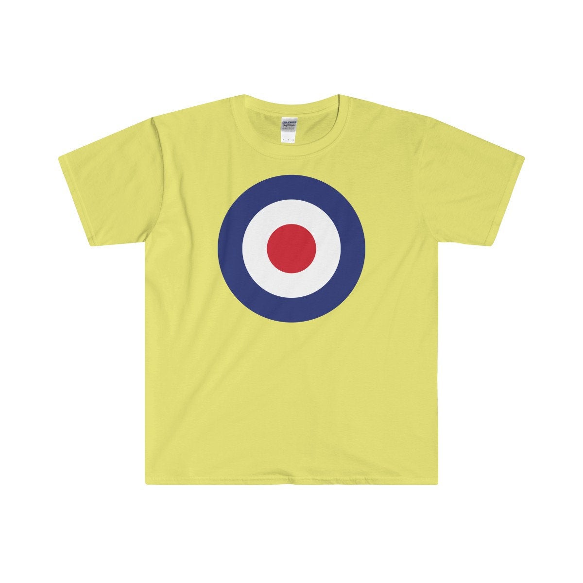 RAF Roundel Target Bullseye Red White & Blue MOD Circle Men&#39;s Fitted Short Sleeve Tee