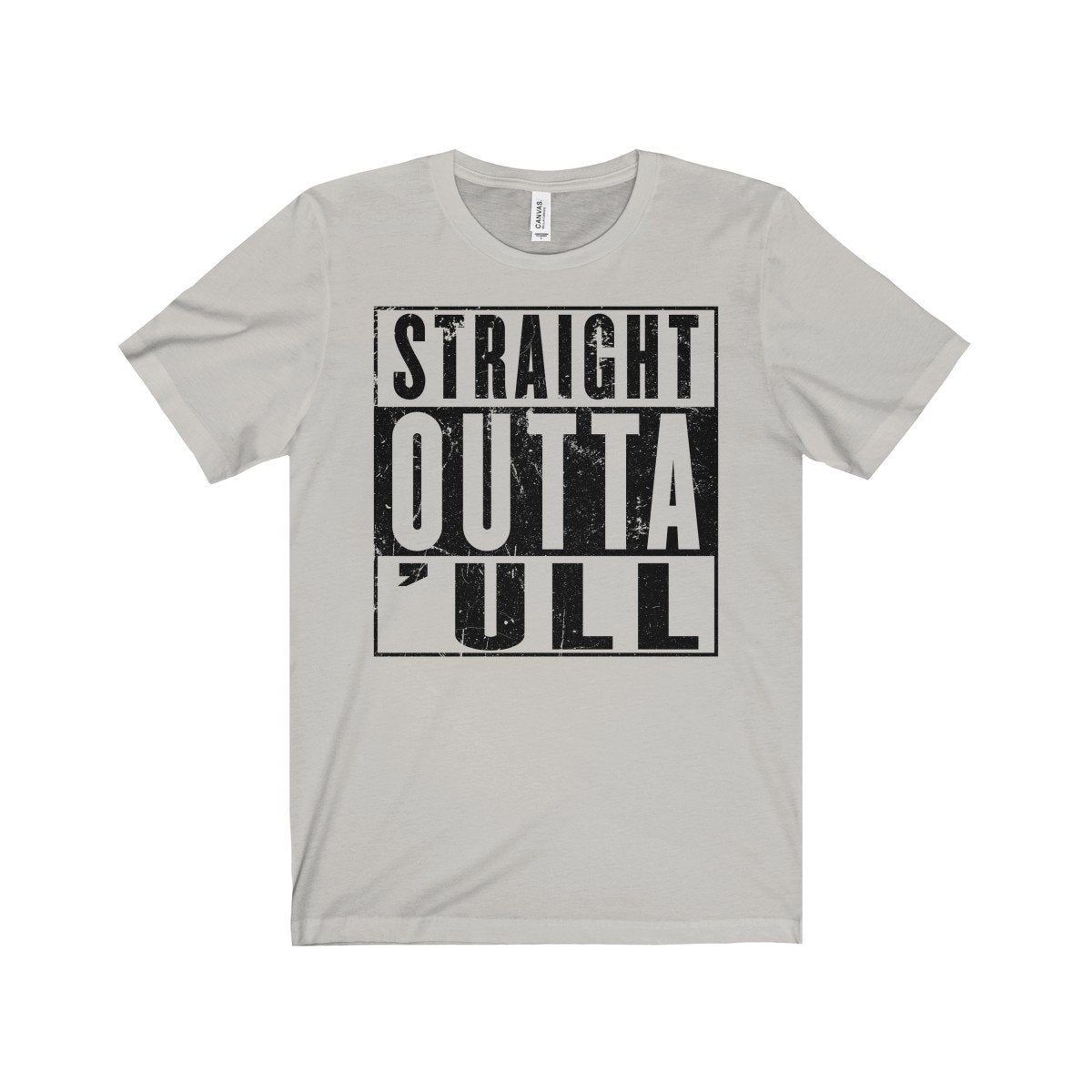 Straight Outta &#39;ull (Hull) Black Funny Compton NWA Style Unisex Jersey Short Sleeve Tee
