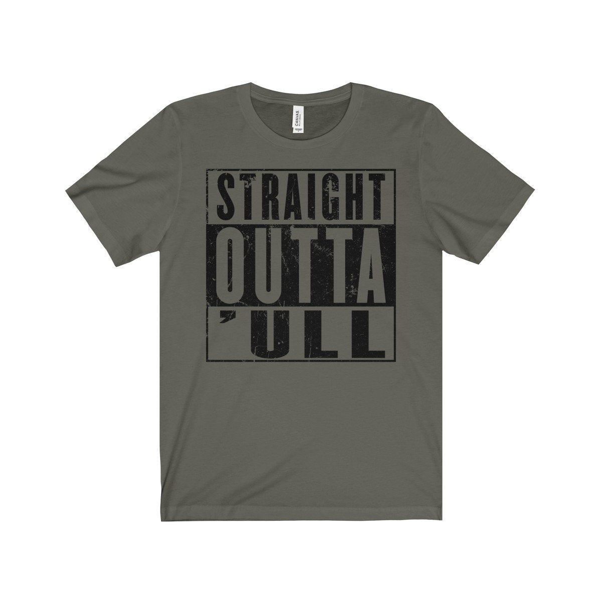 Straight Outta &#39;ull (Hull) Black Funny Compton NWA Style Unisex Jersey Short Sleeve Tee