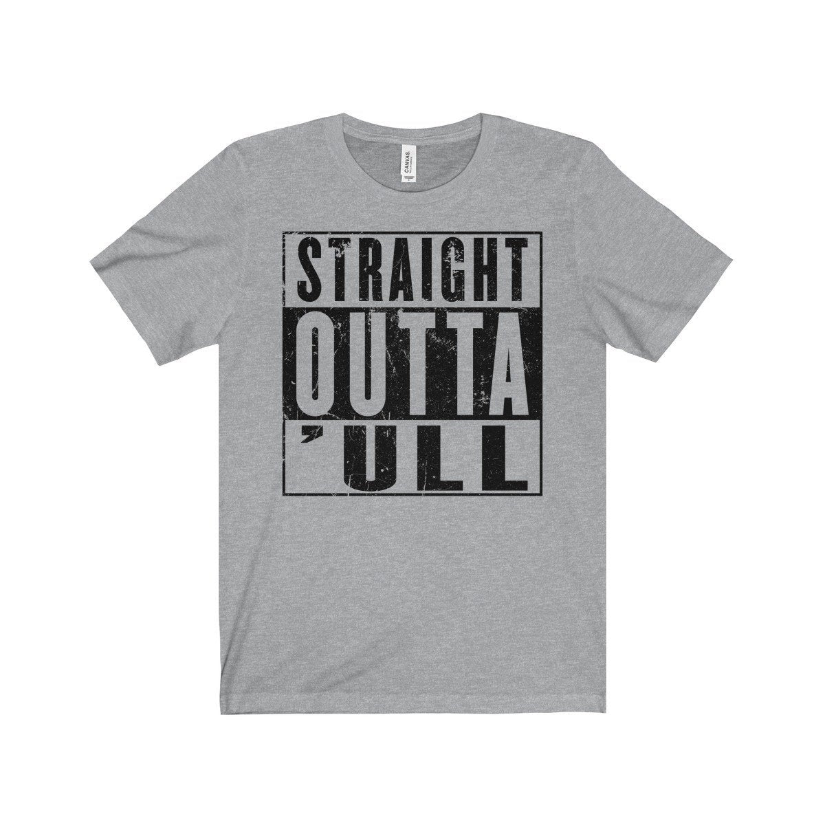 Straight Outta &#39;ull (Hull) Black Funny Compton NWA Style Unisex Jersey Short Sleeve Tee