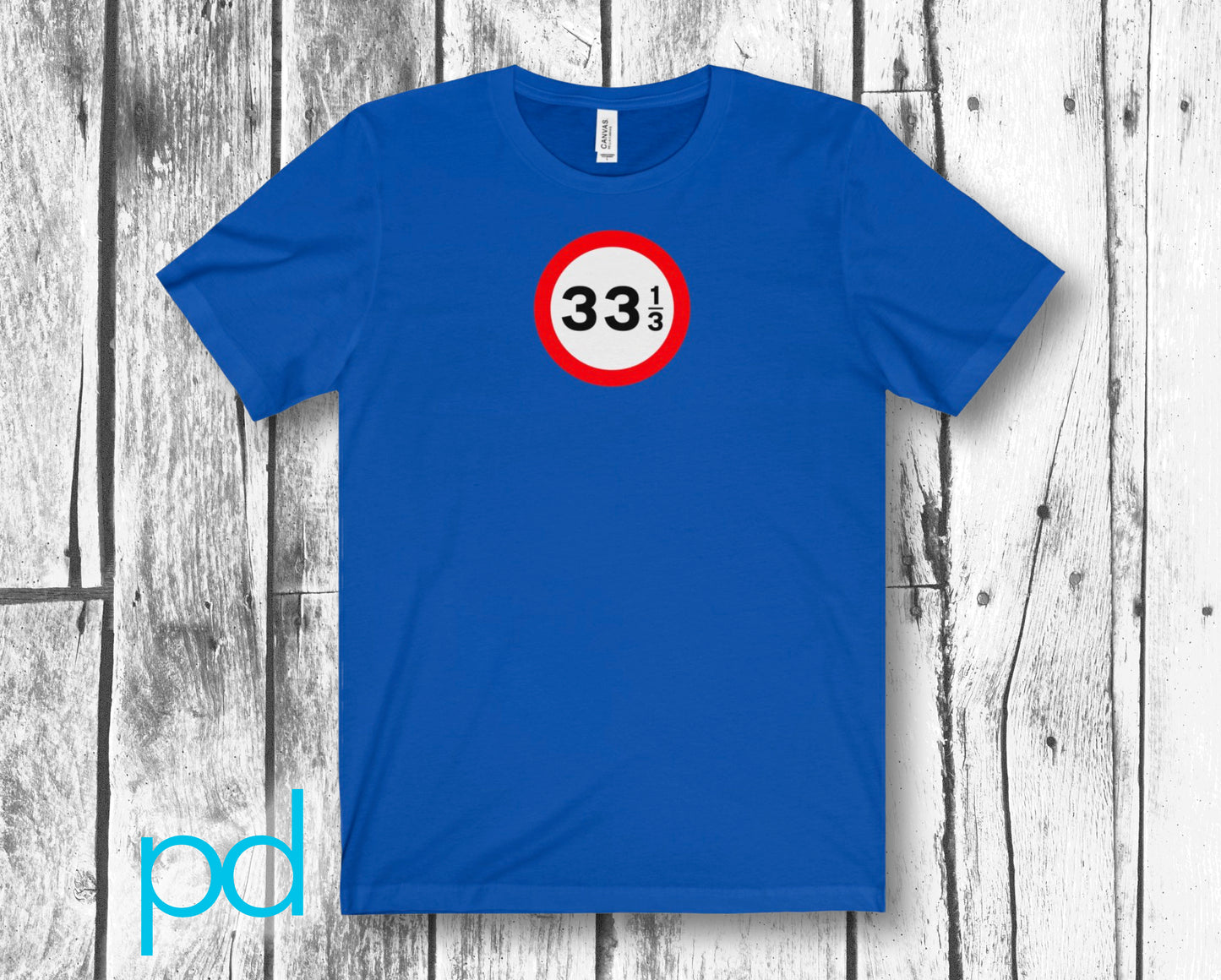 DJ 33 1/3 RPM UK Speed Sign Original Record Player Turntable Wax Disc Unisex Jersey Short Sleeve Tee