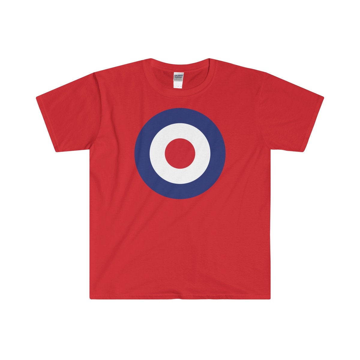 RAF Roundel Target Bullseye Red White & Blue MOD Circle Men&#39;s Fitted Short Sleeve Tee