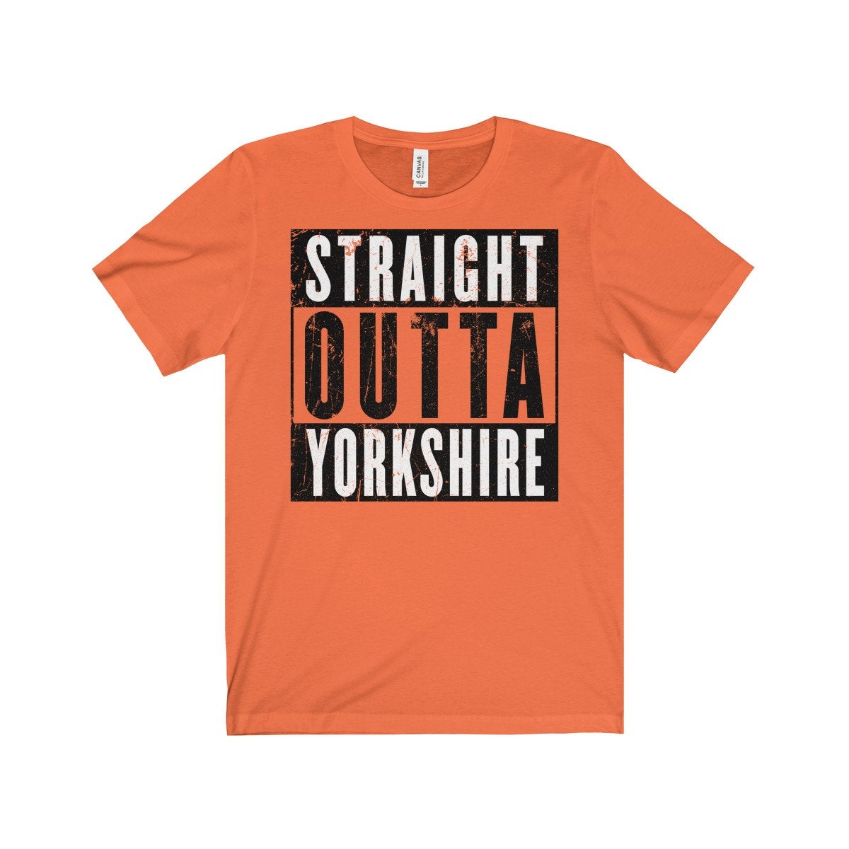 Straight Outta Yorkshire Funny Compton NWA Style Unisex Jersey Short Sleeve Tee