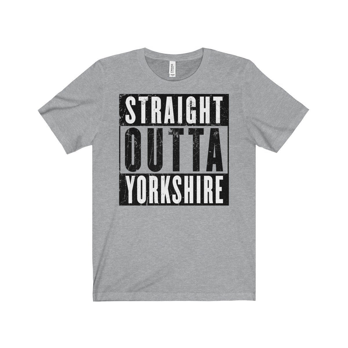 Straight Outta Yorkshire Funny Compton NWA Style Unisex Jersey Short Sleeve Tee