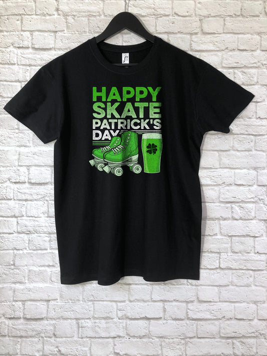 Roller Skates St Patricks Day Mashup, Happy Skate Patricks Day, Paddy&#39;s Day Skater T-Shirt
