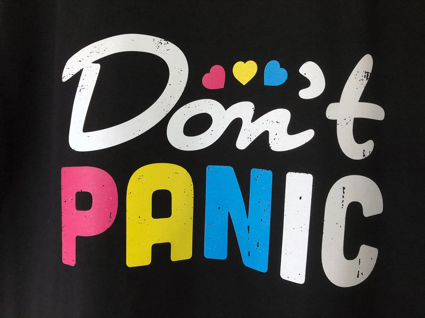 Don&#39;t Panic T-Shirt, Pansexual Pan Pride Gift Idea, LGBTQ+ Pansexuality Support Graphic Print Design Tee Shirt Top