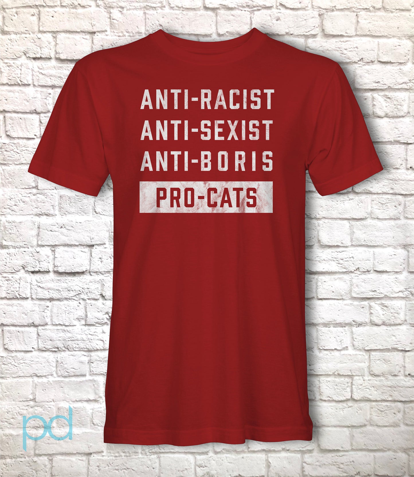 Anti-Boris T-Shirt, Cat Lover Johnson Tory Failure Tee Shirt, Tories & Conservative Epic Fail, Unisex Short Sleeve Graphic Print Top
