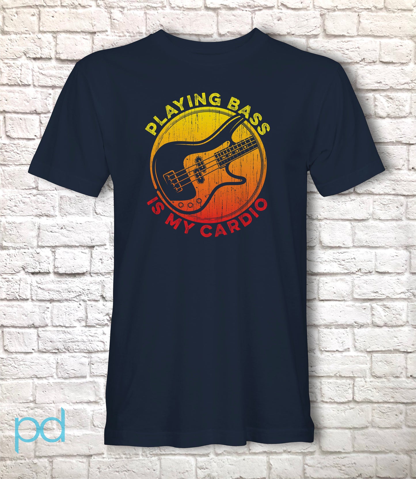 Funny Bass Player T Shirt Gift, Bassist Present Idea, Playing Bass Guitar Is My Cardio Tee Shirt T Top