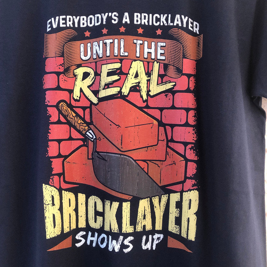 Funny Bricklayer T-Shirt, Bricky Gift Idea, Humorous Brick Layer Graphic Print Tee Shirt Top