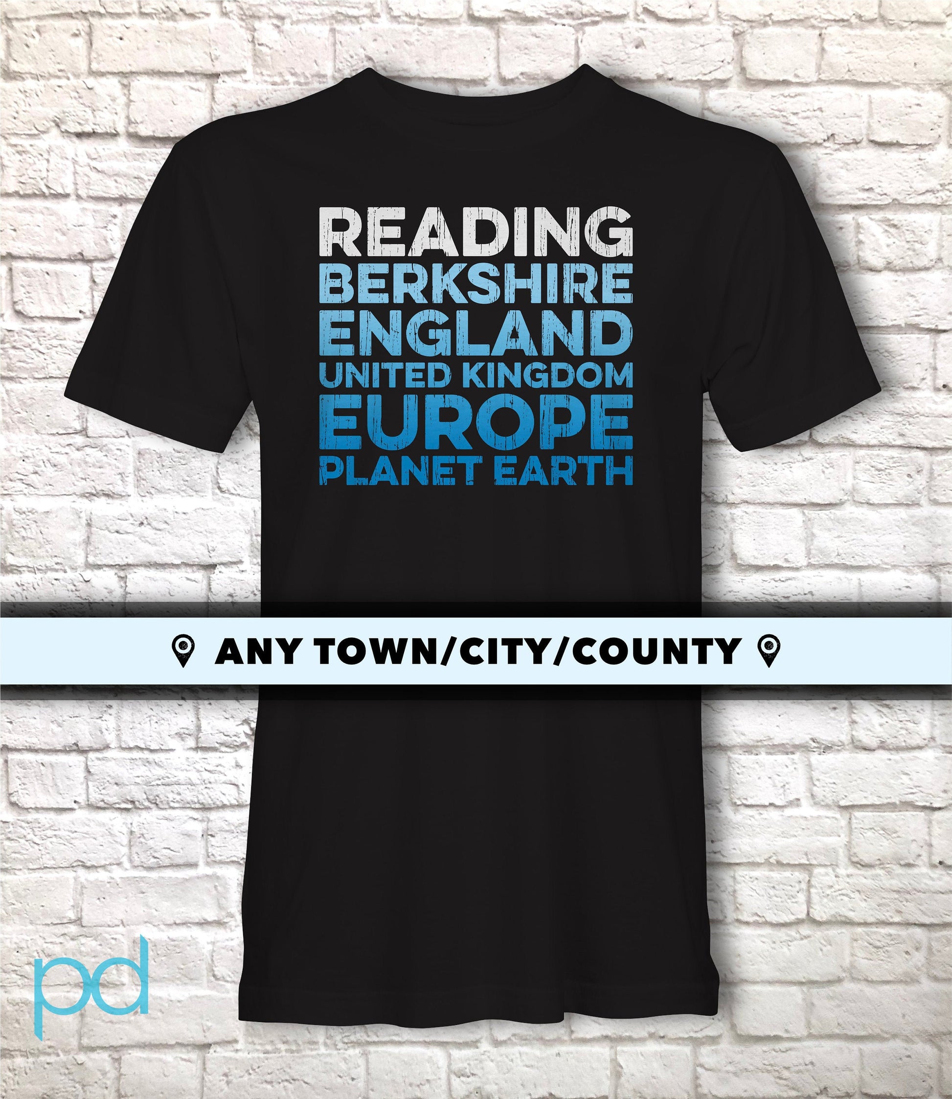 Reading Town T-Shirt, Berkshire Gift Idea, Readingite Tee Shirt Top