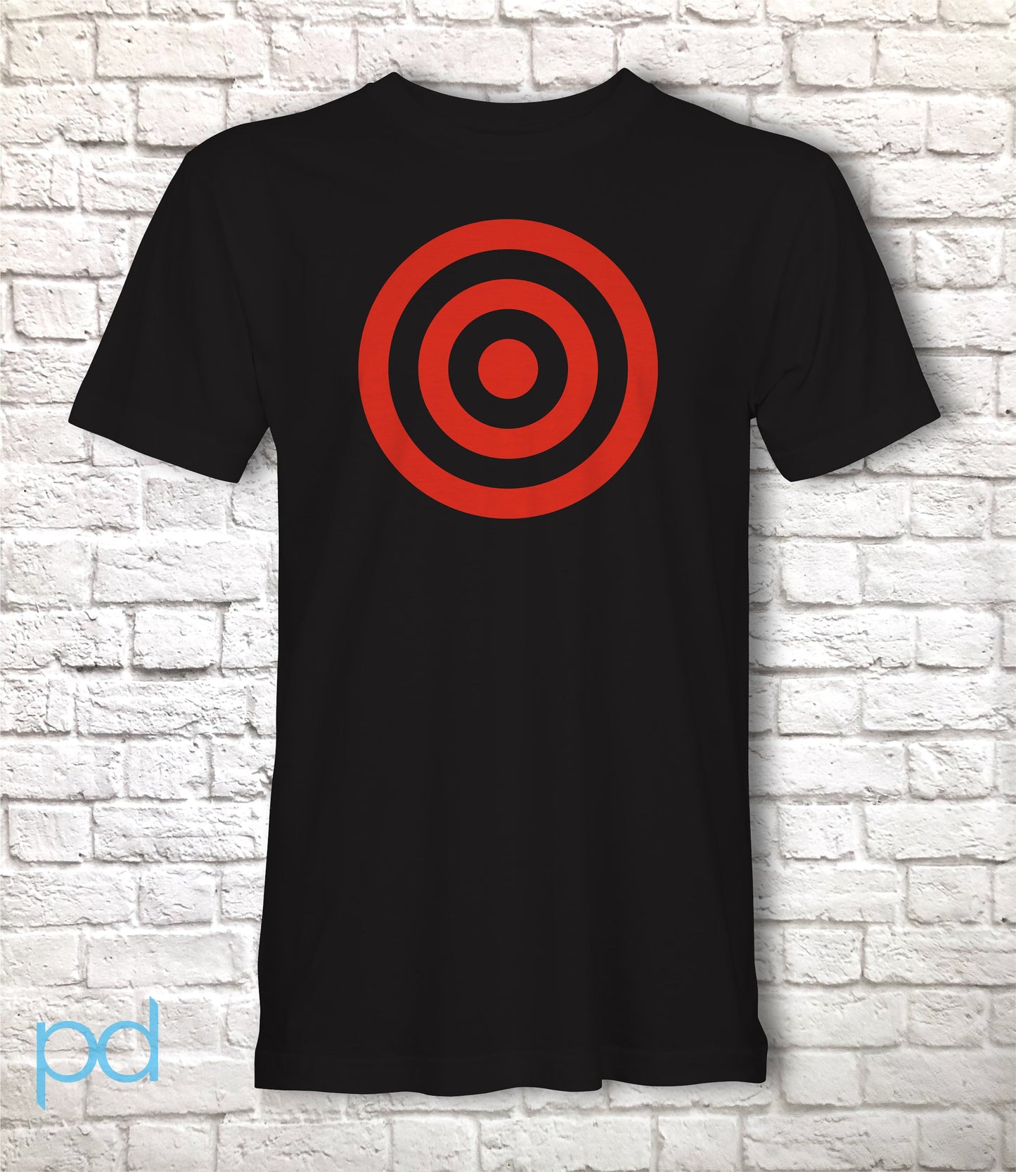 Bullseye Target Rings T Shirt, Red Shooting Rings Tee Tshirt