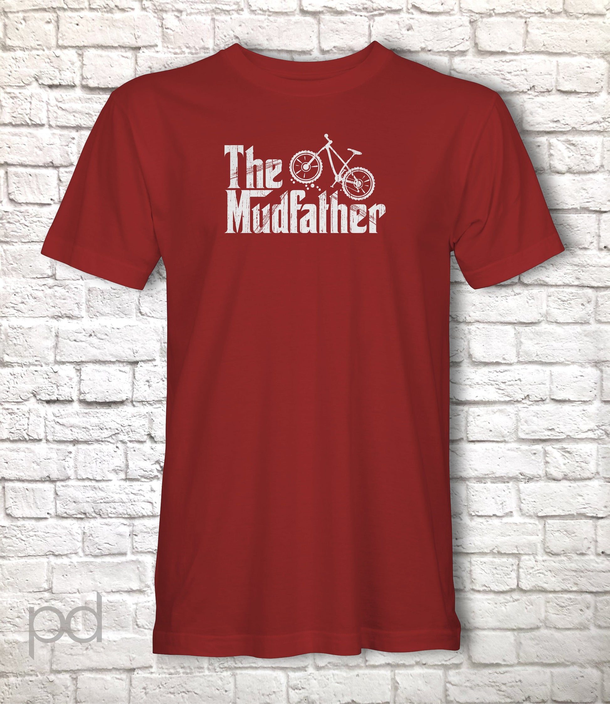 Funny Mountain Biker T-Shirt, Parody The Mudfather Gift Idea, Humorous MTB Downhill Tee Shirt T Top